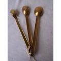 spoons ... 3 of brass !!!