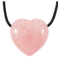 Rose Quartz Drilled Heart Pendant