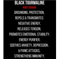 Black Tourmaline Rough Pendant 25-30mm `THE BODYGAURD STONE`