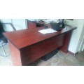 Neat desk with credenza