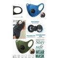 Face mask with valve - Green