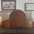 vintage style wooden mantle clock