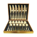 24 Piece Stainless Steel Cutlery Set - Gold