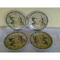 set of six oriental porcelain vintage side plates