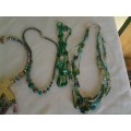 last lot of pretty beaded assorted costume necklaces