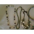 last lot of pretty beaded assorted costume necklaces