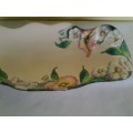 stunning and collectable soft pink and floral scene calton wear display dish