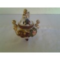stunning small little oriental incense porcelain jar