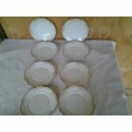 A lot of eight pretty porcelain Hutschen Retuther saucers