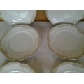A lot of eight pretty porcelain Hutschen Retuther saucers