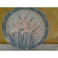 stunning oriental floral scene Imari display porcelain wall plate