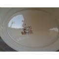 A stunning vintage porcelain oval serving platter by Johnson brothers the old milll