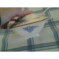 small little blue and white vintage porcelain John Maddock and sons little sauce dish please note