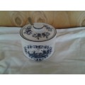 vintage blue and white delft jam or sugar holder