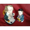 two porcelain vintage Burleigh wear character mugs
