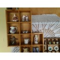 three assorted collectable printers trays with some ornaments all for one bid