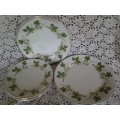 nice lot of vintage Arklow leaf pattern porcelain dinner plates , side plates and bread plates
