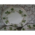 nice lot of vintage Arklow leaf pattern porcelain dinner plates , side plates and bread plates