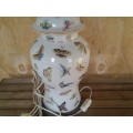 stunning decorative porcelain butterfly scene table lamp