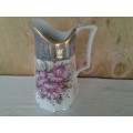 pretty luster style floral scene porcelain jug