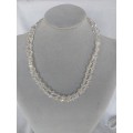 Vintage double string crystal beaded necklace