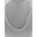 Vintage double string crystal beaded necklace