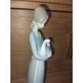 Nao vintage lady figurine with duck