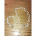 Seeded pearl necklace and bangle set