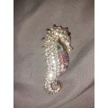 Stunning sea horse costume brooch