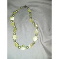 Green shell beaded necklace