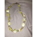 Green shell beaded necklace