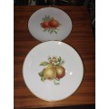 Six fruit scene barvain procelain plates