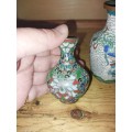 Two small closionne vases
