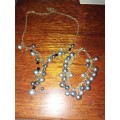Black beaded necklace set