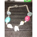 Chunky stunning pearl, stone necklace