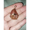 Wire wrapped gem stone pendant