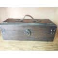 Wooden long box with handle