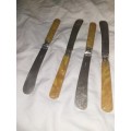 Set of four vintage fruit knives