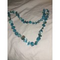 Blue shell style necklace