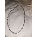 Thin beaded Grey pearl necklace