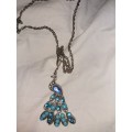 Costume long peacock necklace