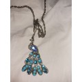 Costume long peacock necklace