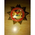 Bophuthutswana Police brass and enamel cap badge