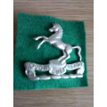 Natal Mounted Rifles WM beret badge with green backing