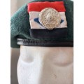 Regiment Western Province, green beret with backing and badge, scarce