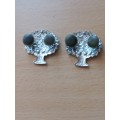 SADF Regt Vrystat (Free State,) chrome collars pair