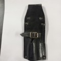 Black Leather Belt Frog, with cutaway front for SA M1 Bayonet, FL variant.