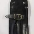 Black Leather Belt Frog, with cutaway front for SA M1 Bayonet, FL variant.