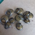 5 UDF blackened WWII Tunic and 4 Cuff buttons