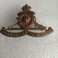 SA Field Artillery brass cap badge